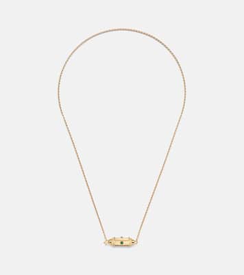 Coco Micro 18kt 골드 에메랄드 로켓 네크리스 | Marie Lichtenberg