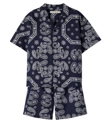 Aster paisley cotton bowling shirt and shorts set | The New Society
