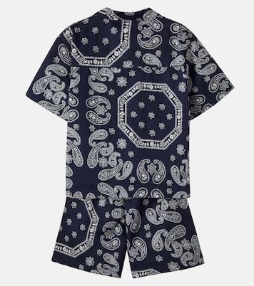Aster paisley cotton bowling shirt and shorts set | The New Society