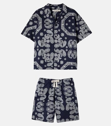 Aster paisley cotton bowling shirt and shorts set | The New Society