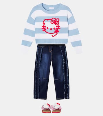 x Hello Kitty striped sweater | Monnalisa