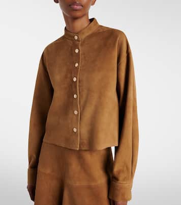 Lucien suede cropped jacket | Nour Hammour