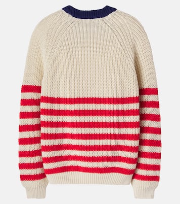 Reed striped cotton sweater | Cozmo