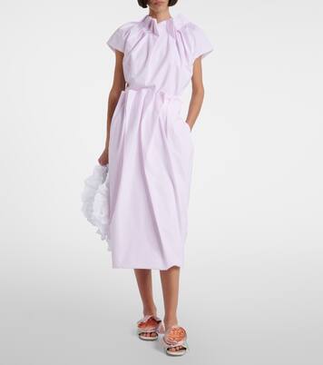 Floral-appliqué satin slides | Simone Rocha