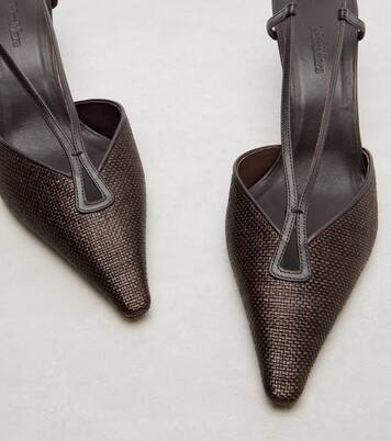 Pumps slingback Agitano in rafia | Max Mara