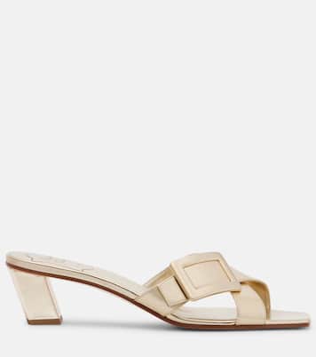 Metallic leather sandals | Roger Vivier