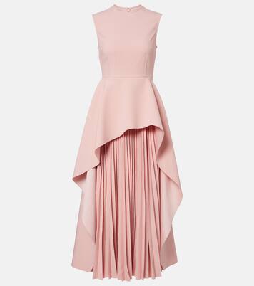 Severny pleated layered midi dress | Solace London