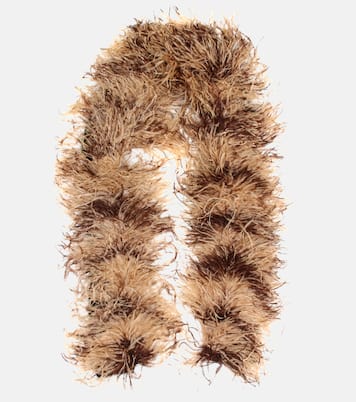 Feather, mohair and wool-blend scarf | Miu Miu