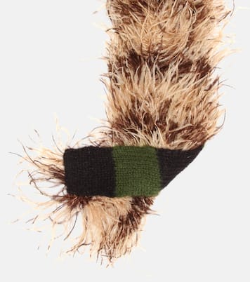 Feather, mohair and wool-blend scarf | Miu Miu