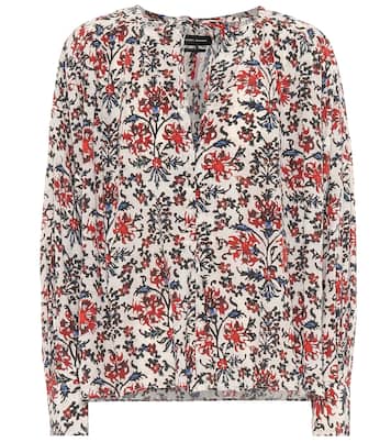 Blouse Amba imprimée en soie mélangée | Isabel Marant