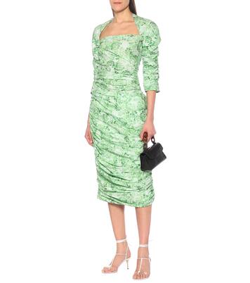 Floral cotton-poplin midi dress | Ganni