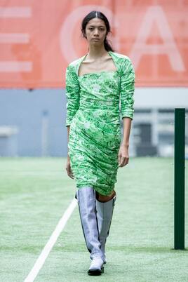 Floral cotton-poplin midi dress | Ganni