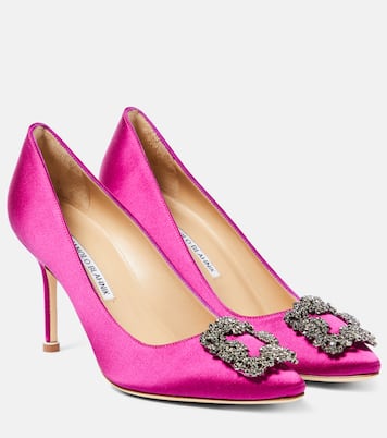 Escarpins Hangisi 90 en satin | Manolo Blahnik