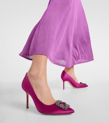 Escarpins Hangisi 90 en satin | Manolo Blahnik