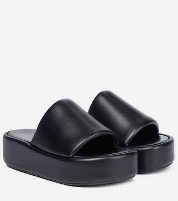 Rise leather platform slides | Balenciaga