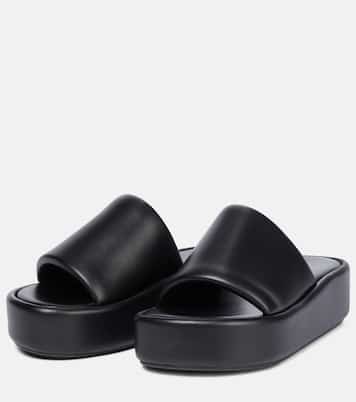 Rise leather platform slides | Balenciaga
