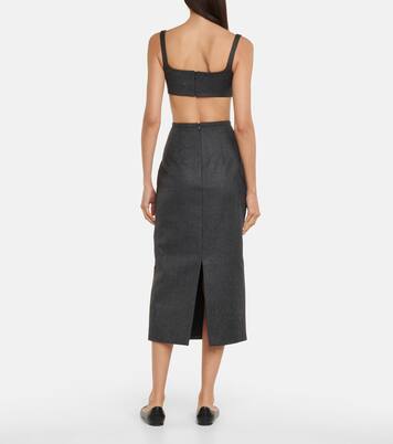 Kerrigan square-neck wool bra | Emilia Wickstead
