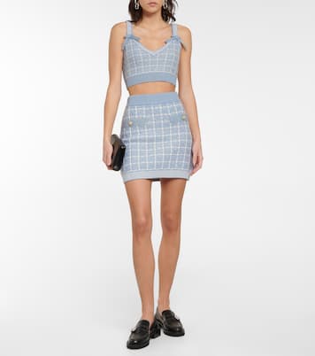 Minifalda Callington de tweed de Lurex® | LoveShackFancy