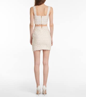 Embellished tweed miniskirt | Balmain