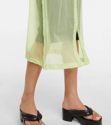 Robe chemise longue en soie | Dries Van Noten