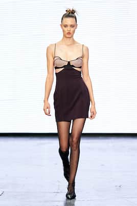 Cutout mesh-paneled minidress | Nensi Dojaka