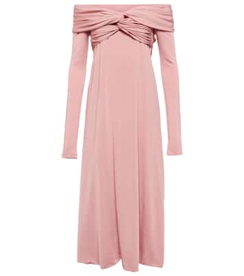 Cerna off-shoulder midi dress | Khaite