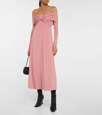Cerna off-shoulder midi dress | Khaite
