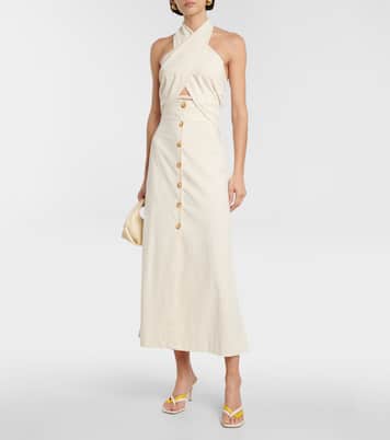 Soffio cutout halterneck midi dress | Nanushka