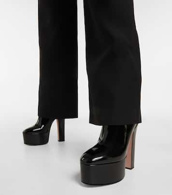 Tan-Go patent leather platform ankle boots | Valentino Garavani