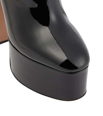 Tan-Go patent leather platform ankle boots | Valentino Garavani