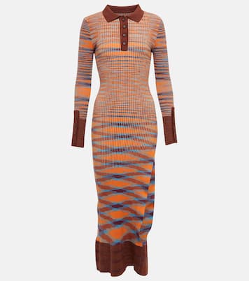 Robe midi Zucca rayée en coton mélangé | Jacquemus