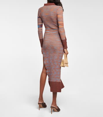 Robe midi Zucca rayée en coton mélangé | Jacquemus
