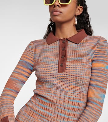 Robe midi Zucca rayée en coton mélangé | Jacquemus