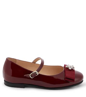 Embellished patent leather ballet flats | Il Gufo
