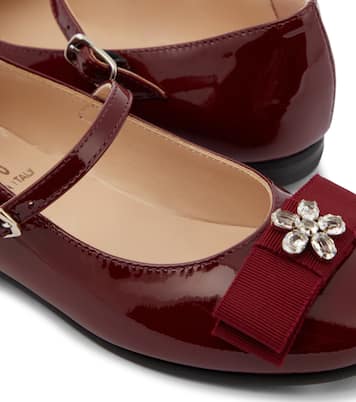 Embellished patent leather ballet flats | Il Gufo