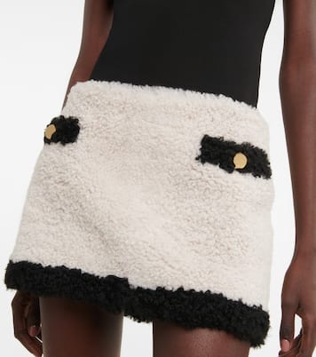 Minirock aus Shearling | Blancha