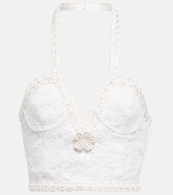 Lace bustier halter top | Alessandra Rich