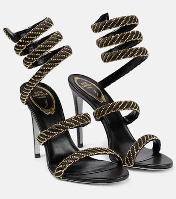 Verzierte Sandalen aus Satin | Rene Caovilla