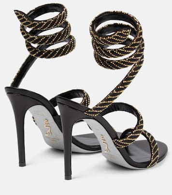 Verzierte Sandalen aus Satin | Rene Caovilla