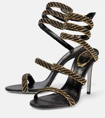 Verzierte Sandalen aus Satin | Rene Caovilla