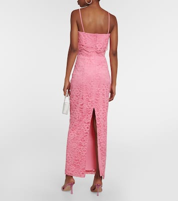 Bustier floral lace midi dress | Rasario