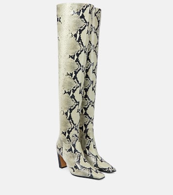 Botas altas de piel grabada | Khaite