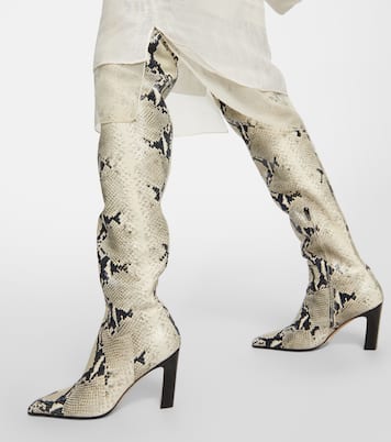 Botas altas de piel grabada | Khaite
