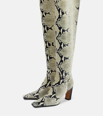 Botas altas de piel grabada | Khaite