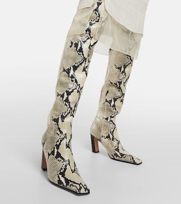 Botas altas de piel grabada | Khaite