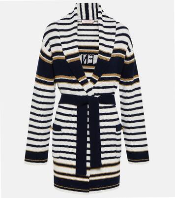 Striped virgin wool cardigan | Valentino