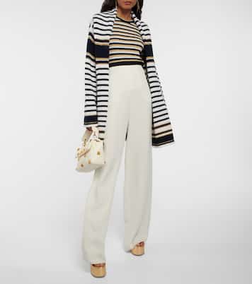 Striped virgin wool cardigan | Valentino