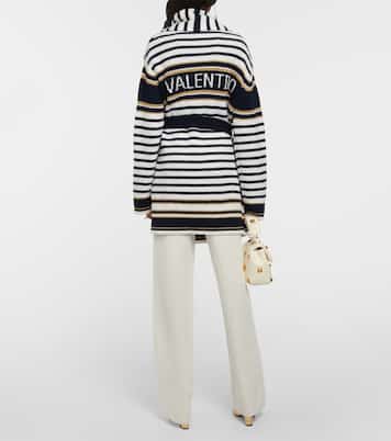 Striped virgin wool cardigan | Valentino