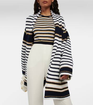 Striped virgin wool cardigan | Valentino