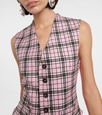 Checked wool vest  | Giuseppe di Morabito